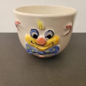 Vintage Candy Corn cRAZY Cup Italian La Castellna Tazza Mia Dido Clown GIGLIO
